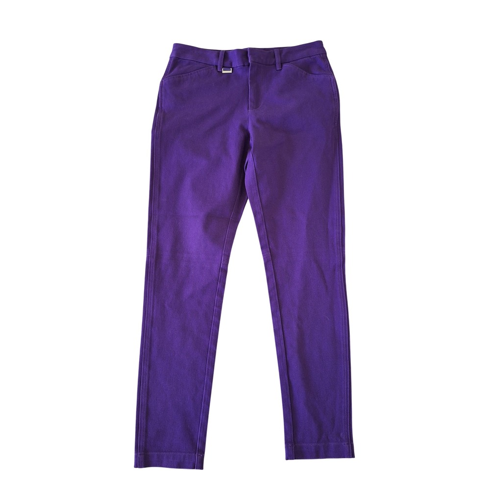 Polo Golf Ralph Lauren Womens Purple Slim Stretch Cotton Trousers Size 6